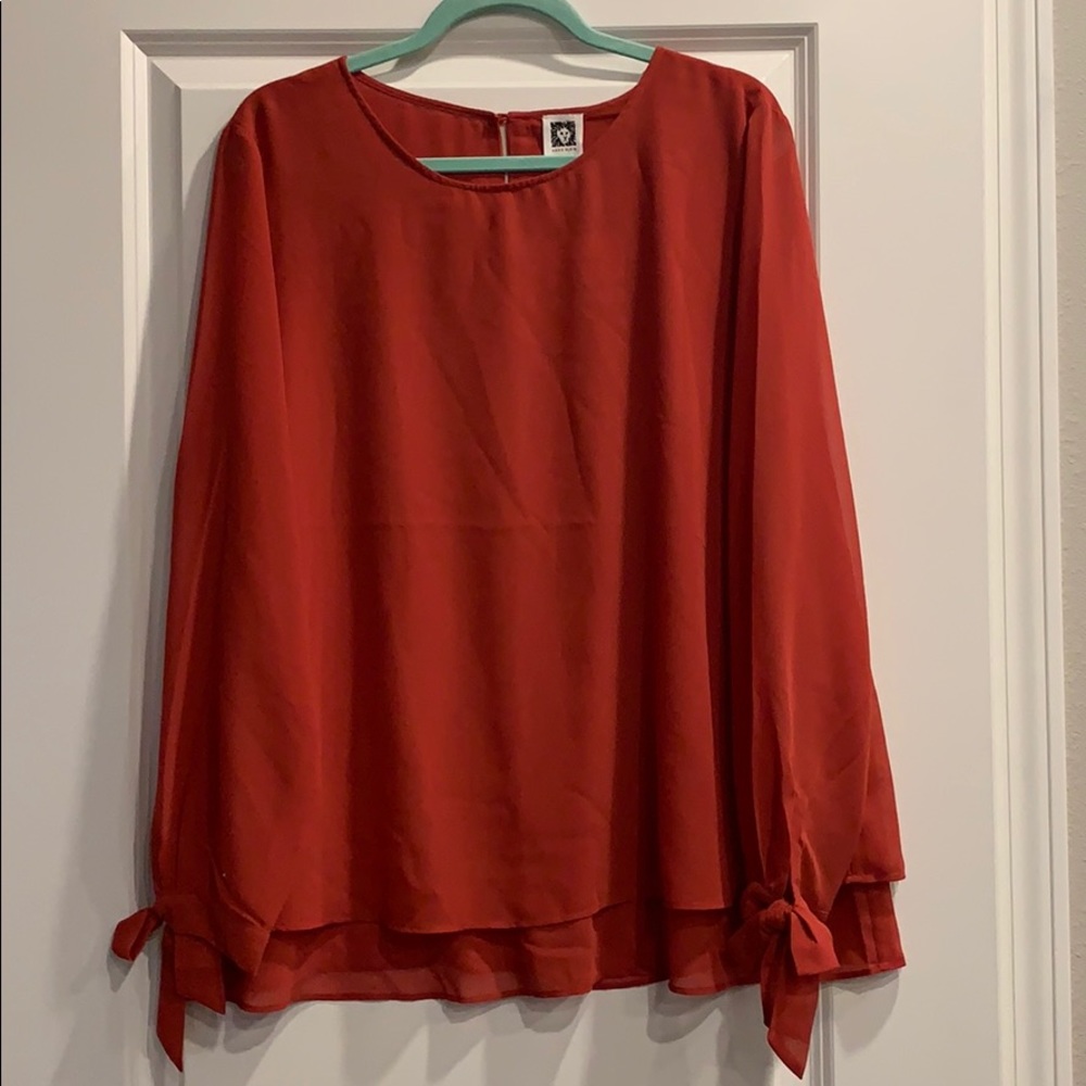 NWT Anne Klein Long Sleeve Blouse